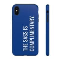 'The Sass is Complimentary' Phone Case (Blue) - Image 11