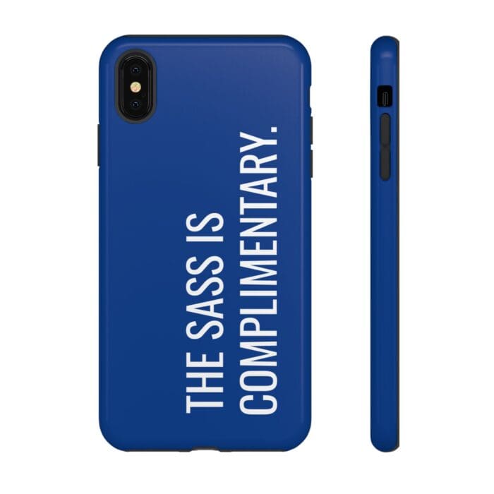 'The Sass is Complimentary' Phone Case (Blue) - Image 11