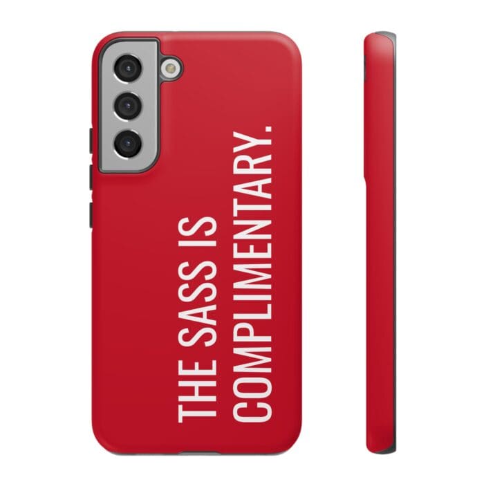 'The Sass is Complimentary' Phone Case (Red) - Image 62