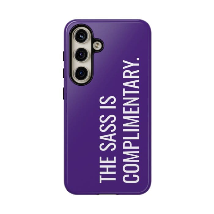'The Sass is Complimentary' Phone Case (Purple) - Image 109
