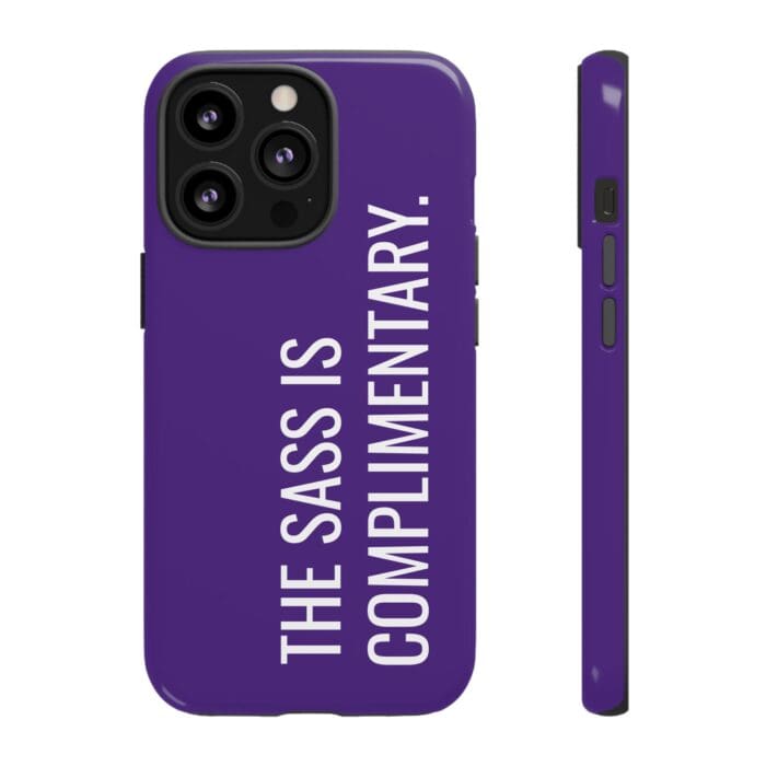 'The Sass is Complimentary' Phone Case (Purple) - Image 41