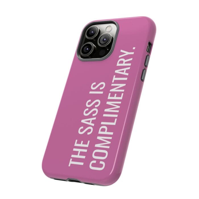'The Sass is Complimentary' Phone Case (Light Pink) - Image 78