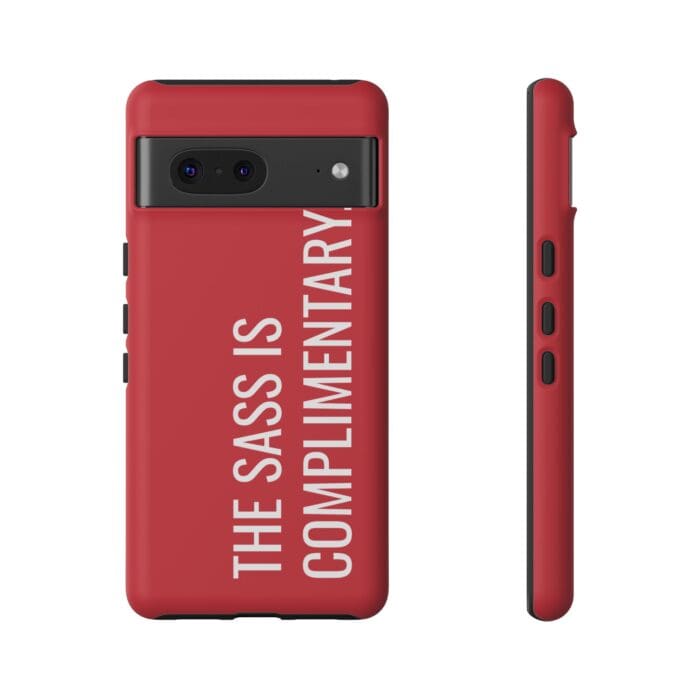 'The Sass is Complimentary' Phone Case (Red) - Image 95