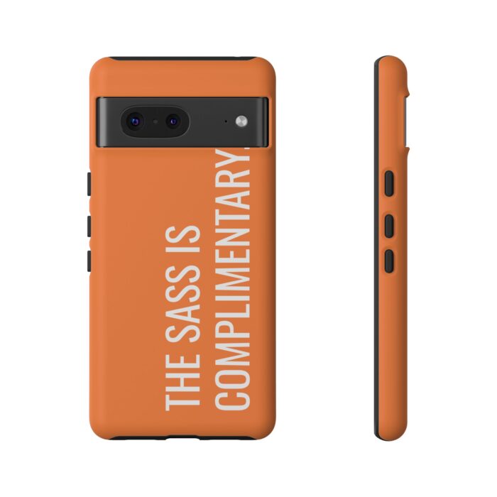 'The Sass is Complimentary' Phone Case (Orange) - Image 95