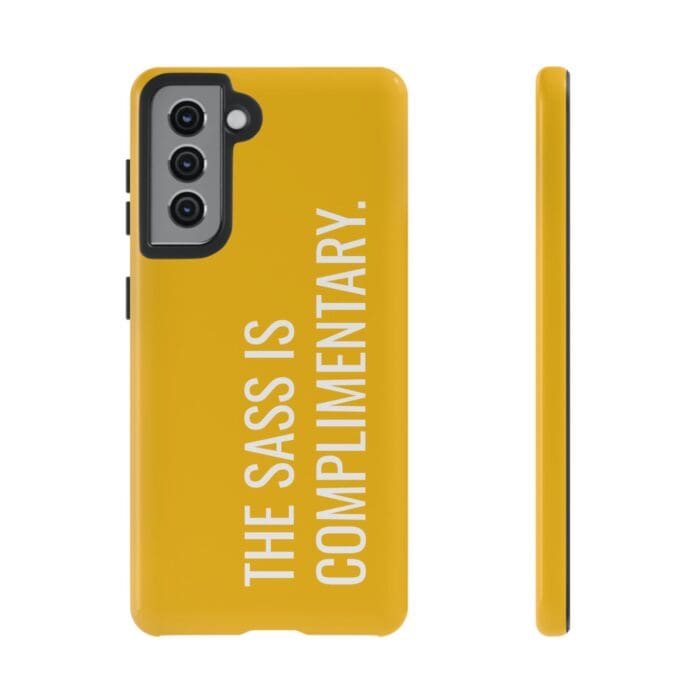 'The Sass is Complimentary' Phone Case (Yellow) - Image 45