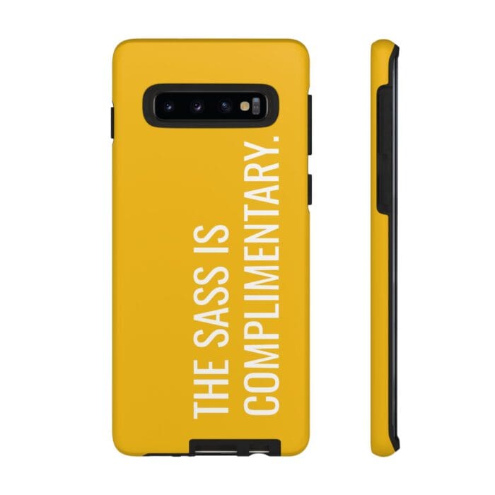 'The Sass is Complimentary' Phone Case (Yellow) - Image 16