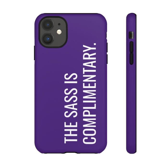 'The Sass is Complimentary' Phone Case (Purple) - Image 18