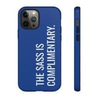 'The Sass is Complimentary' Phone Case (Blue) - Image 33