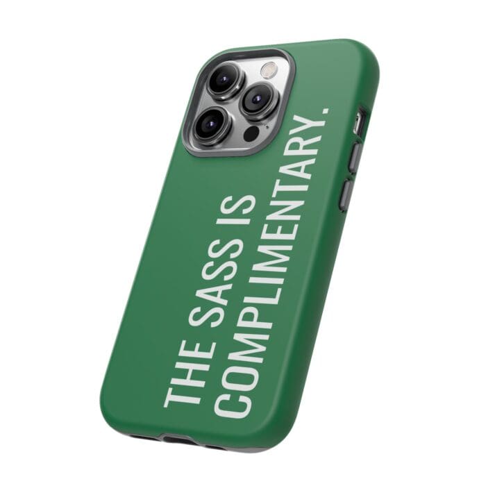 'The Sass is Complimentary' Phone Case (Green) - Image 72