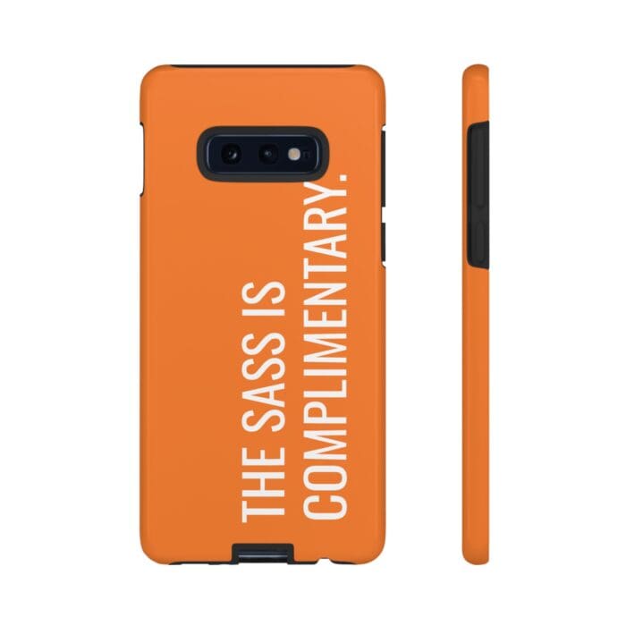 'The Sass is Complimentary' Phone Case (Orange) - Image 13