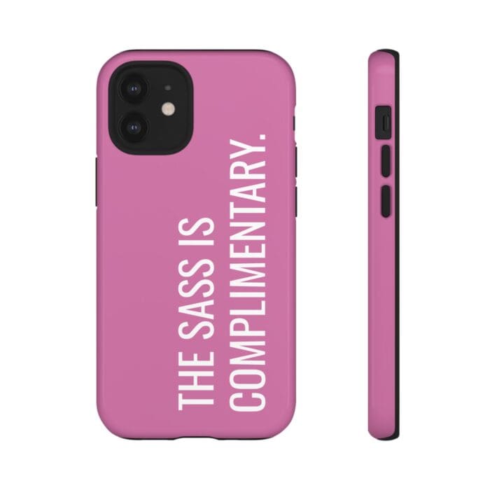 'The Sass is Complimentary' Phone Case (Light Pink) - Image 29