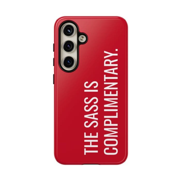 'The Sass is Complimentary' Phone Case (Red) - Image 117