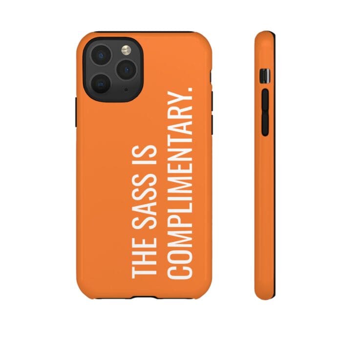 'The Sass is Complimentary' Phone Case (Orange) - Image 19