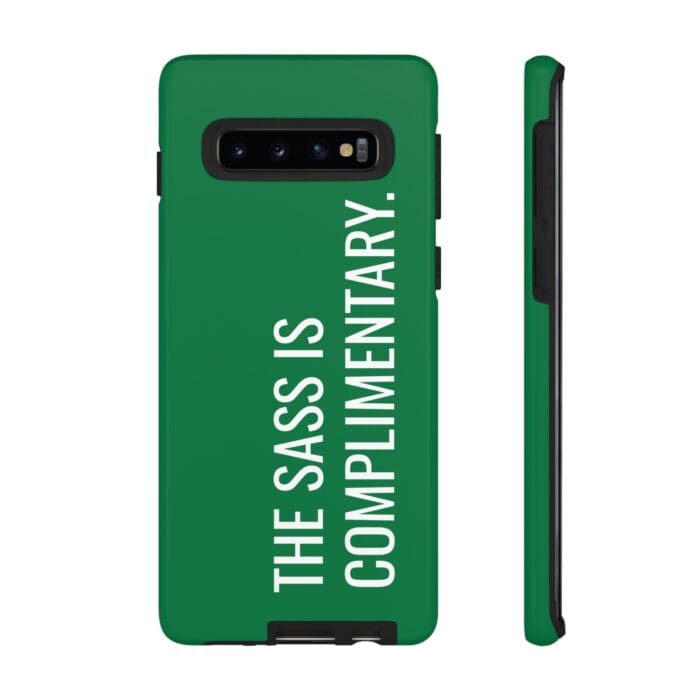 'The Sass is Complimentary' Phone Case (Green) - Image 15