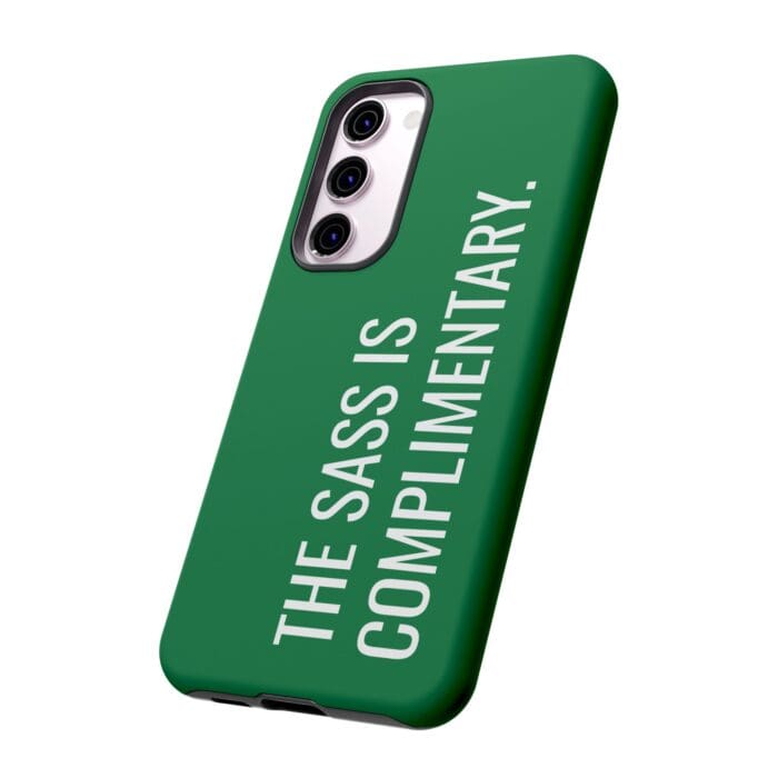 'The Sass is Complimentary' Phone Case (Green) - Image 88