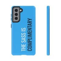 'The Sass is Complimentary' Phone Case ('Two Guys' Blue) - Image 46