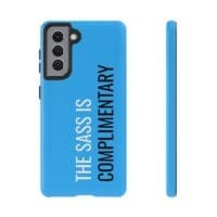 'The Sass is Complimentary' Phone Case ('Two Guys' Blue) - Image 45
