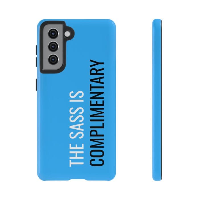 'The Sass is Complimentary' Phone Case ('Two Guys' Blue) - Image 45