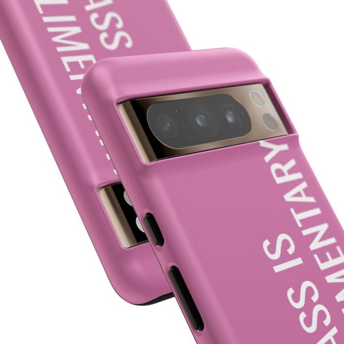 'The Sass is Complimentary' Phone Case (Light Pink) - Image 124
