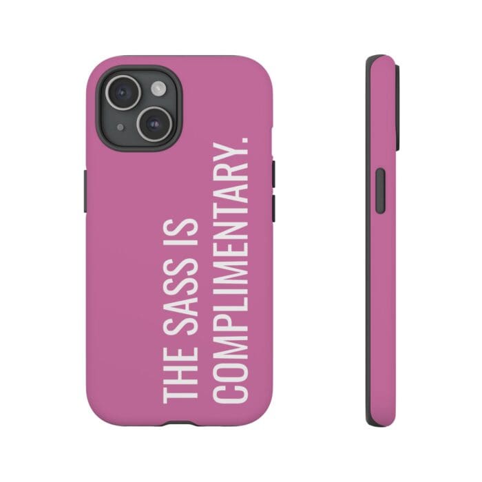 'The Sass is Complimentary' Phone Case (Light Pink) - Image 102