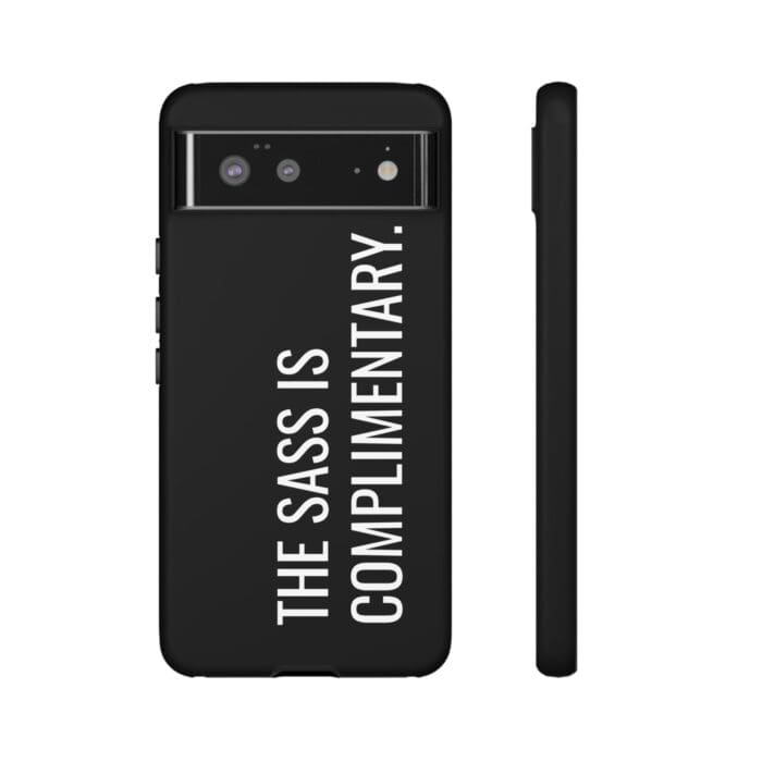 'The Sass is Complimentary' Phone Case (Black) - Image 54