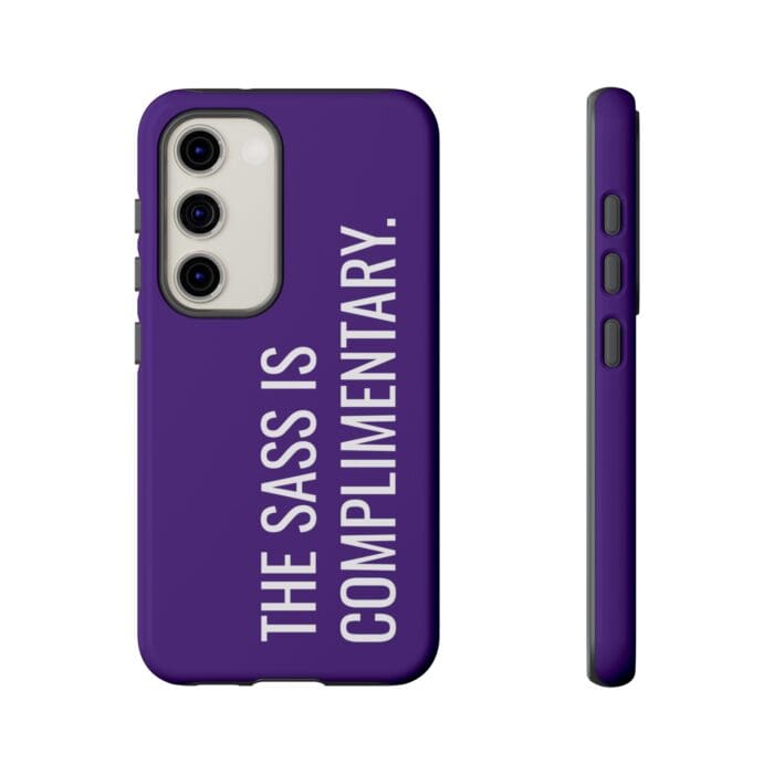 'The Sass is Complimentary' Phone Case (Purple) - Image 81