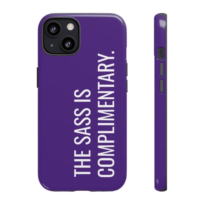 'The Sass is Complimentary' Phone Case (Purple) - Image 37