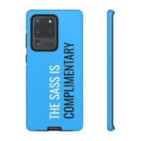 'The Sass is Complimentary' Phone Case ('Two Guys' Blue) - Image 26