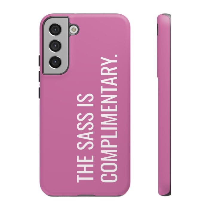 'The Sass is Complimentary' Phone Case (Light Pink) - Image 62