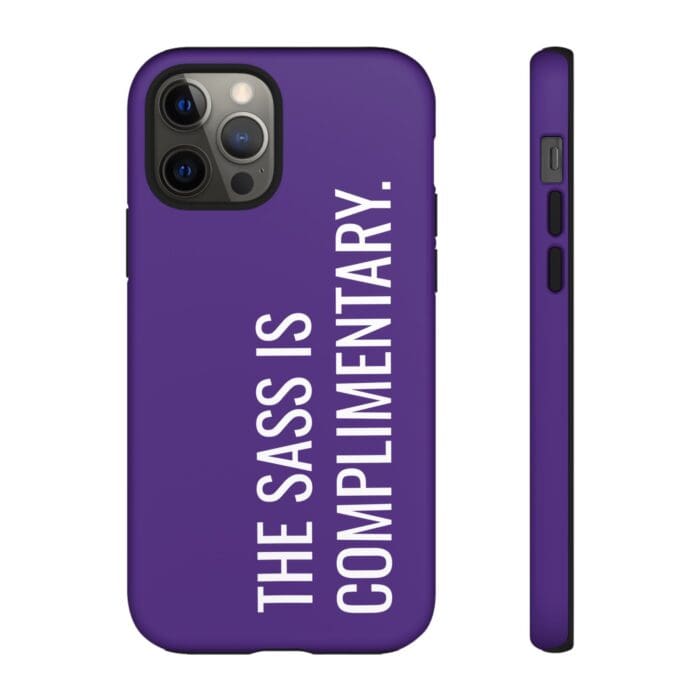 'The Sass is Complimentary' Phone Case (Purple) - Image 34