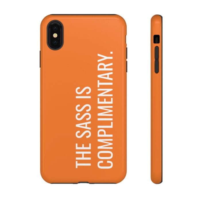 'The Sass is Complimentary' Phone Case (Orange) - Image 11