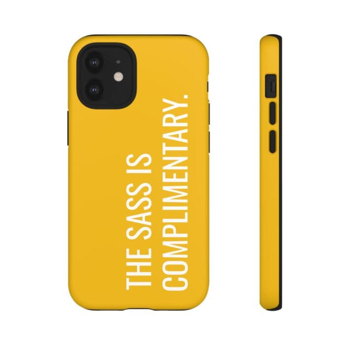 'The Sass is Complimentary' Phone Case (Yellow) - Image 30