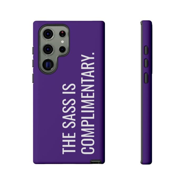 'The Sass is Complimentary' Phone Case (Purple) - Image 91