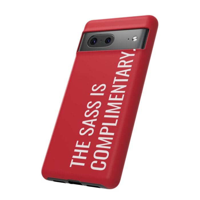 'The Sass is Complimentary' Phone Case (Red) - Image 96