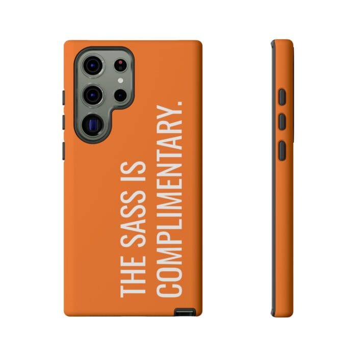 'The Sass is Complimentary' Phone Case (Orange) - Image 91