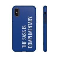 'The Sass is Complimentary' Phone Case (Blue) - Image 10