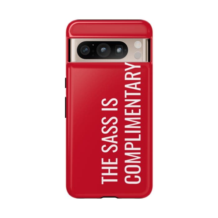 'The Sass is Complimentary' Phone Case (Red) - Image 123