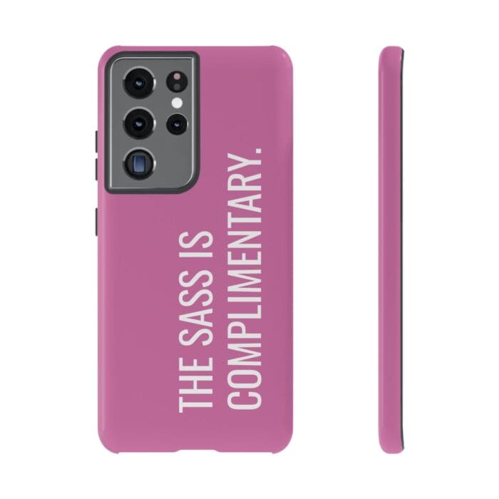 'The Sass is Complimentary' Phone Case (Light Pink) - Image 49