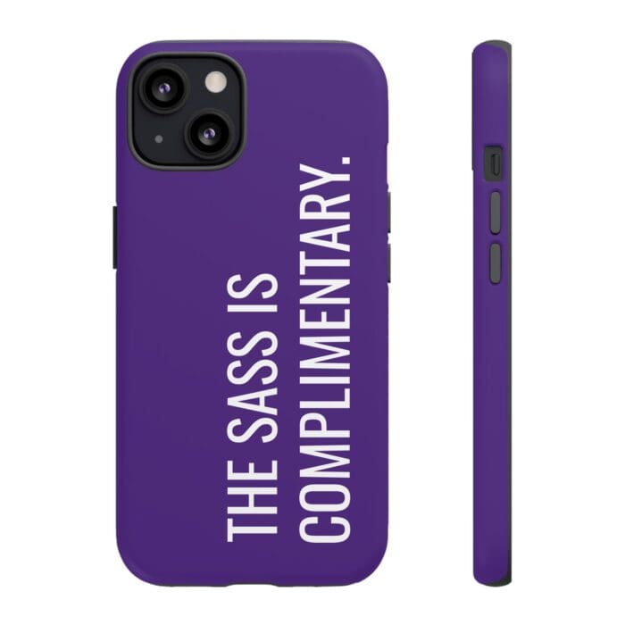 'The Sass is Complimentary' Phone Case (Purple) - Image 38
