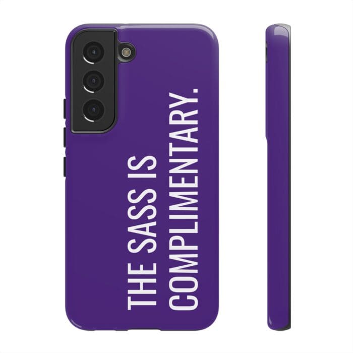 'The Sass is Complimentary' Phone Case (Purple) - Image 59