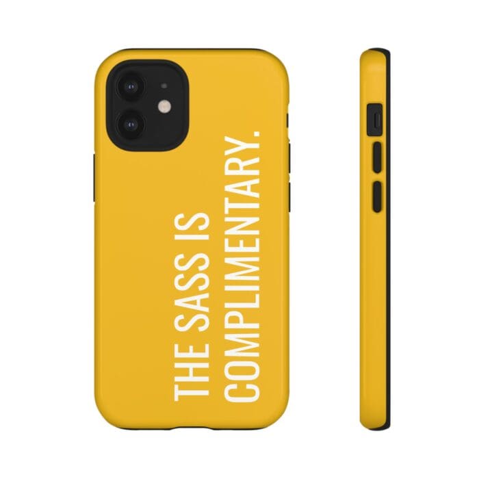 'The Sass is Complimentary' Phone Case (Yellow) - Image 29