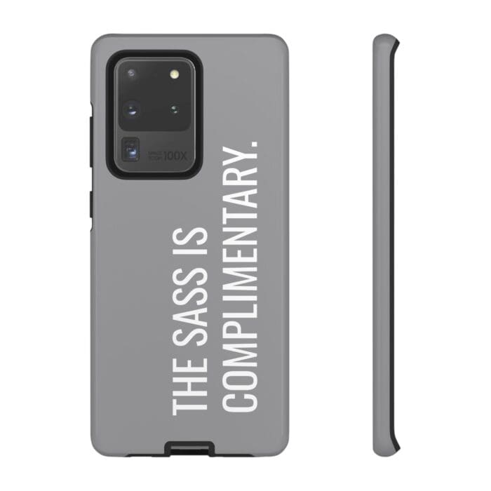 'The Sass is Complimentary' Phone Case (Grey) - Image 25