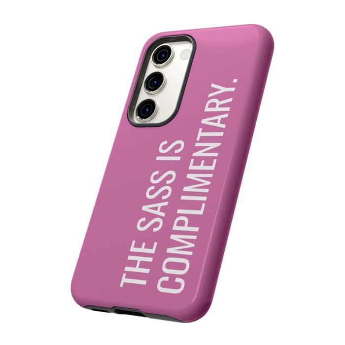 'The Sass is Complimentary' Phone Case (Light Pink) - Image 82