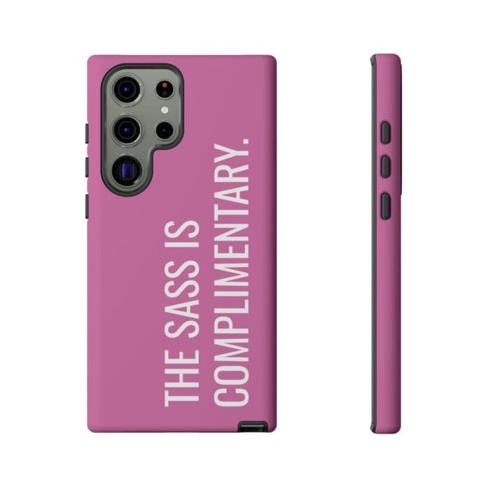'The Sass is Complimentary' Phone Case (Light Pink) - Image 91