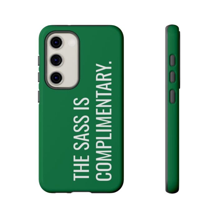 'The Sass is Complimentary' Phone Case (Green) - Image 81