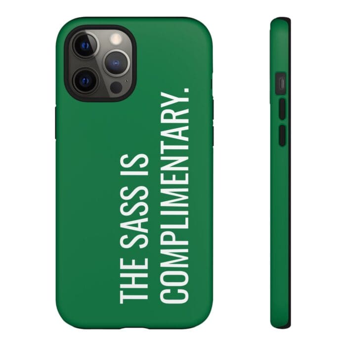 'The Sass is Complimentary' Phone Case (Green) - Image 36