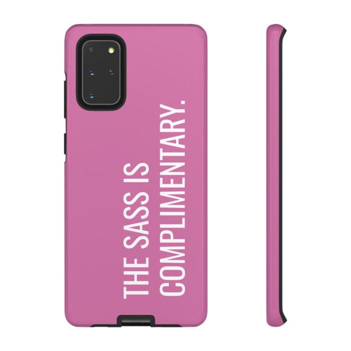 'The Sass is Complimentary' Phone Case (Light Pink) - Image 27