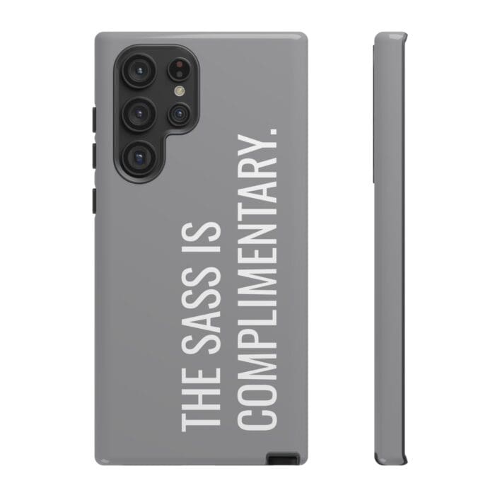 'The Sass is Complimentary' Phone Case (Grey) - Image 63