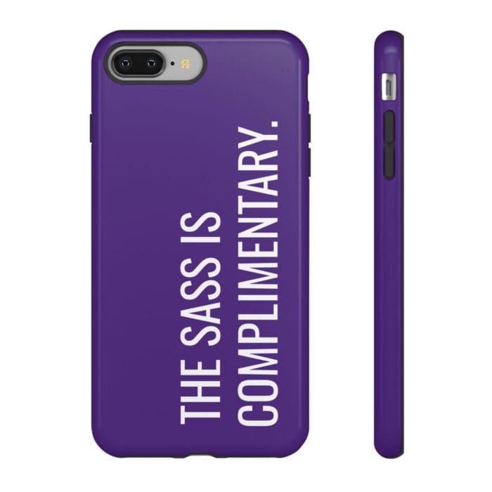 'The Sass is Complimentary' Phone Case (Purple) - Image 3