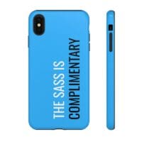 'The Sass is Complimentary' Phone Case ('Two Guys' Blue) - Image 11